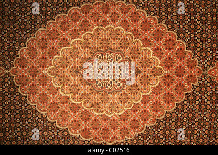 brown and red persian carpet background texture Stock Photo