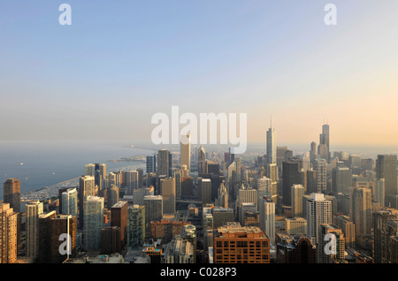 View of the Willis Tower, formerly named Sears Tower and renamed in 2009, Trump International Hotel and Tower, the Two Stock Photo