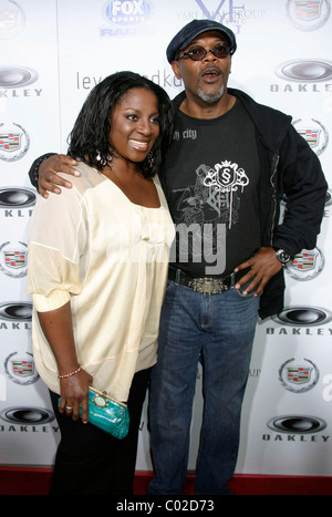 LaTanya Richardson and Samuel L. Jackson at the premiere of 'Resurrecting The Champ' held at the The Academy of Motion Picture Stock Photo