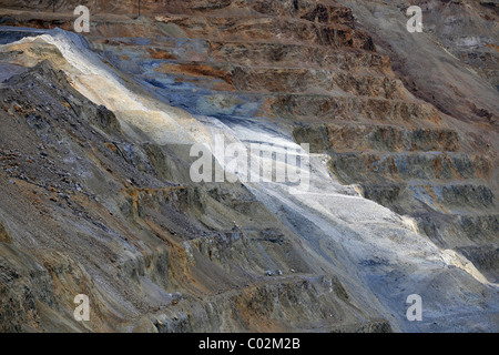 Copper deposits, Bingham Canyon Mine or Kennecott Copper Mine, largest man-made open pit on earth, Oquirrh Mountains Stock Photo