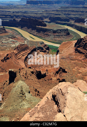 River bend, Gooseneck, Canyon, Colorado River, Dead Horse Point State Park, Utah, USA, America Stock Photo