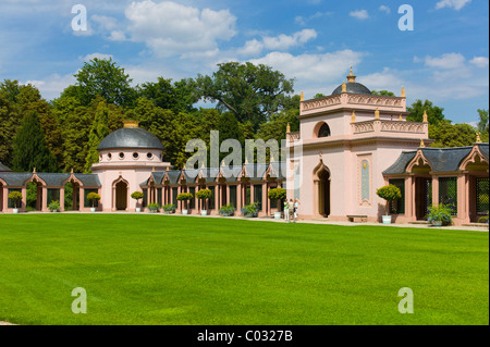 Prayer walk, mosque, Schloss Schwetzingen or Schwetzingen Castle palace gardens, Schwetzingen, Baden-Wuerttemberg Stock Photo