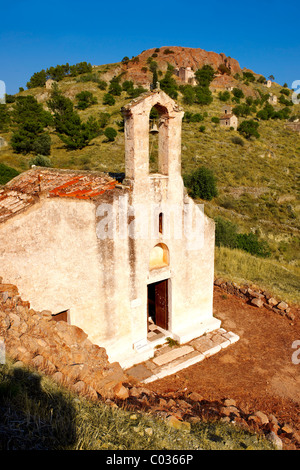 The Greek Orthodox church of Saint Charapampos, Paliachora, Aegina, Greek Saronic Islands Stock Photo