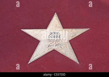 Star for Doris Dorrie, writer, director, Boulevard of the Stars at Potsdamer Platz in Berlin, Germany, Europe Stock Photo