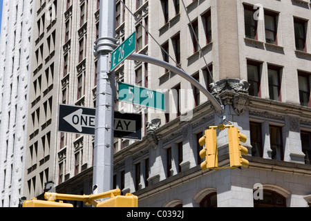 New York street signs Stock Photo