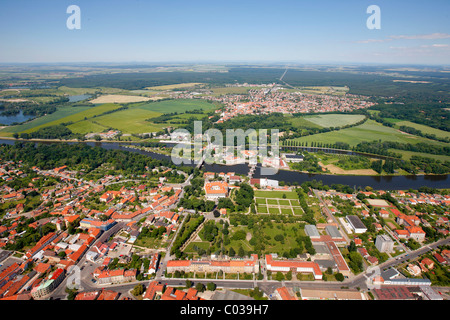 Aerial photo, Tyrsova, Praha-východ, Prague-East, Central Bohemia, Czech Republic, Europe Stock Photo