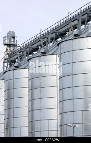 agricultural storage tanks Stock Photo