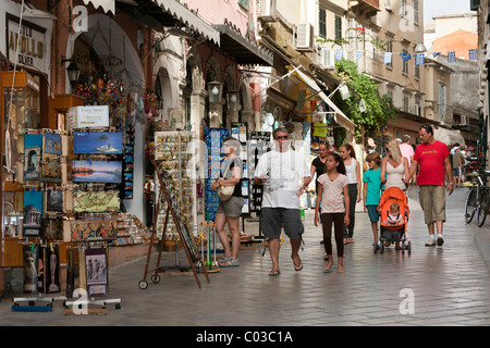 Historic town centre of Corfu, also known as Kerkira or Kerkyra, north east Corfu, Corfu Island, Ionian Islands, Greece Stock Photo