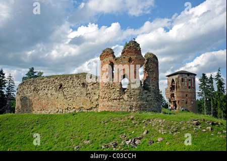 Castle ruins, Bishop's Castle, Neuhausen, Vana-Vastseliina, Estonia, Baltic States, Northern Europe Stock Photo