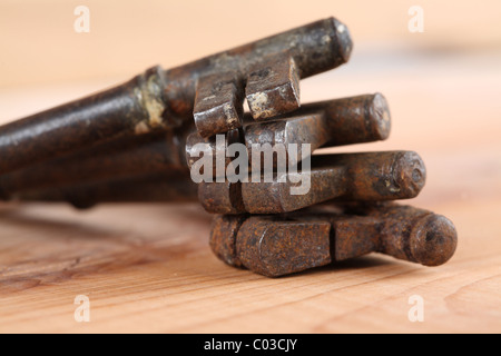 Old lock keys Stock Photo