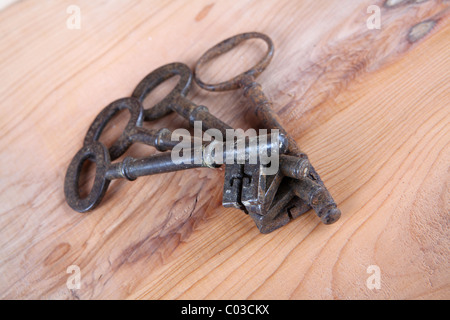 Old lock keys Stock Photo