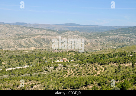 Landscape near Busot, La Vila Joiosa, Villajoyosa, Costa Blanca, Alicante, Spain, Europe Stock Photo