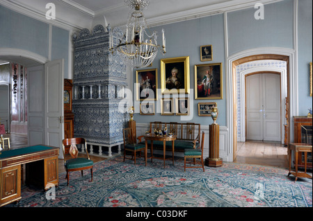 Furniture and paintings in the ducal apartments, Museum and baroque Rund&#257;le Palace, Pilsrundale, Bauske, Latvia Stock Photo