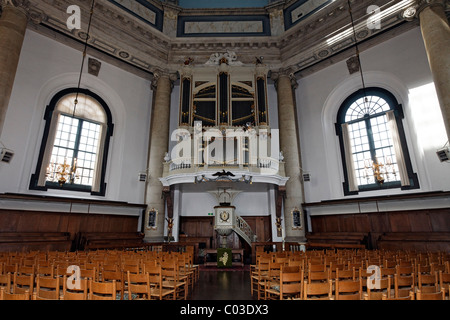 Oostkerke church, Baroque domed church with an organ by De Rijkers, Middelburg, Walcheren peninsula, Zeeland province Stock Photo