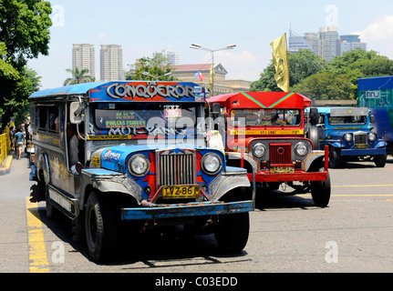 Jeepney Taxi in Manila, Philippines, Southeast Asia Stock Photo