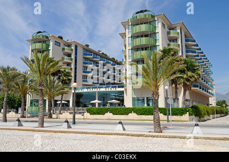 Hotel Cactus, beach promenade, Albir, Altea, Costa Blanca, Alicante, Spain, Europe Stock Photo