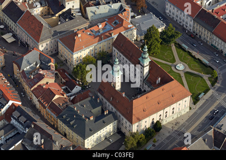 Aerial view, Landhaus, seat of Carinthia's regional parliament, Klagenfurt, Carinthia, Austria, Europe Stock Photo