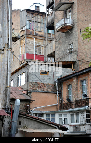 Backyard on Rustaveli Boulevard, Tbilisi, Georgia, Western Asia Stock Photo