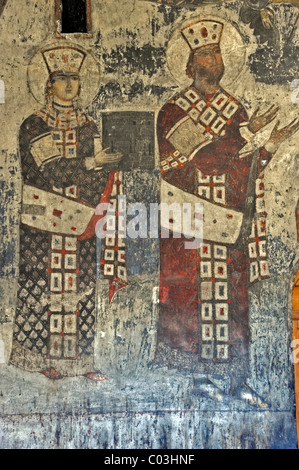 Fresco, Church of the Rock, Monastery of the Caves, Vanis Kvabebi, Mtkvari River Valley, Georgia, Western Asia Stock Photo