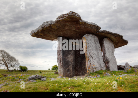 Poulnabrone dolmen, Burren, County Clare, Ireland, Europe Stock Photo