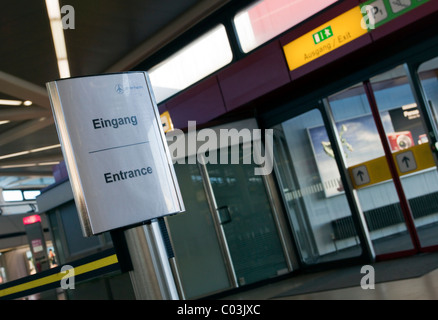 Entrance sign at Berlin Tegel Airport, Berlin, Germany, Europe Stock Photo