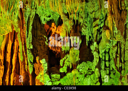 Hang Sung Sot, Cave of Surprises, stalactite cave in Halong Bay, Vietnam, Southeast Asia Stock Photo