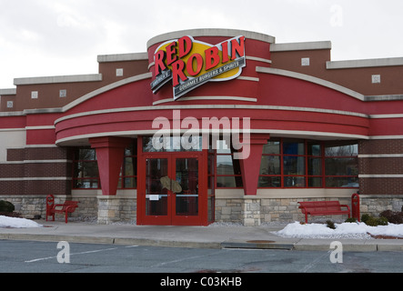 A Red Robin Hamburger fast food restaurant.  Stock Photo