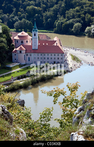 Weltenburg Abbey, Weltenburg, Kelheim, Lower Bavaria, Bavaria, Germany, Europe Stock Photo