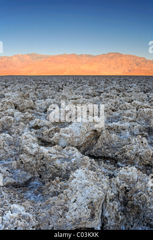 Morning light at the Devil's Golf Course, Death Valley National Park, California, USA, North America Stock Photo