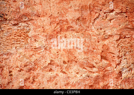 Orange painted plaster background Stock Photo