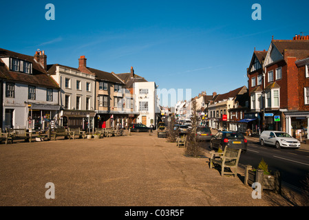 View Up The High Street Battle East Sussex England Stock Photo