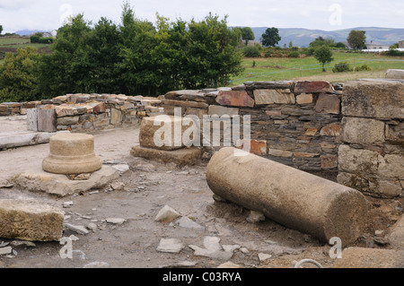 Patio of the ' Domus ' Archaeological site ' Chao Samartin ' Asturias SPAIN Stock Photo