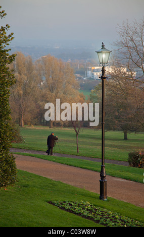 Taking pictures in Alexandra palace park Stock Photo