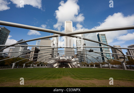 The Jay Pritzker Pavilion in Chicago's Millennium Park. Stock Photo