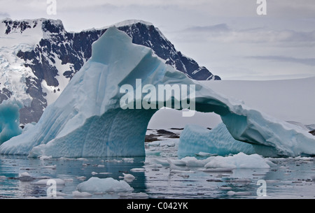 Icebergs in Lemaire Channel/Pleneau Island, Antarctic Peninsula Stock Photo
