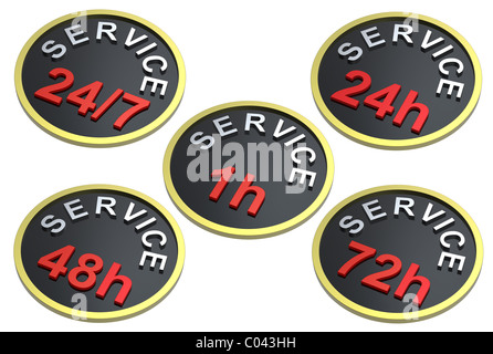Set of 24-72 hours delivery signs Stock Photo - Alamy