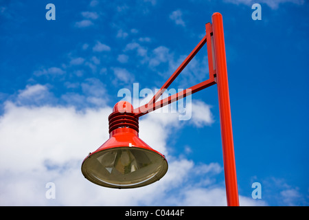 Modern street lighting on a housing estate in Sable sur Sauthe, France Stock Photo