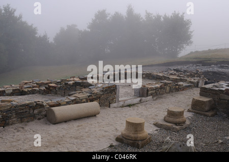 Patio of the ' Domus ' Archaeological site ' Chao Samartin ' Asturias SPAIN Stock Photo