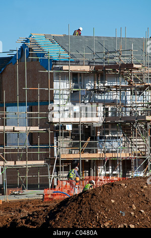 Affordable housing under construction near Exeter, devon, UK Stock Photo