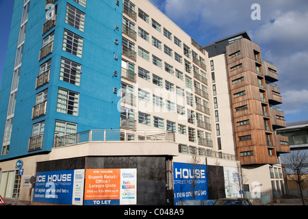 Ice House apartments next to the Capital FM ice arena available to let Nottingham England UK Stock Photo