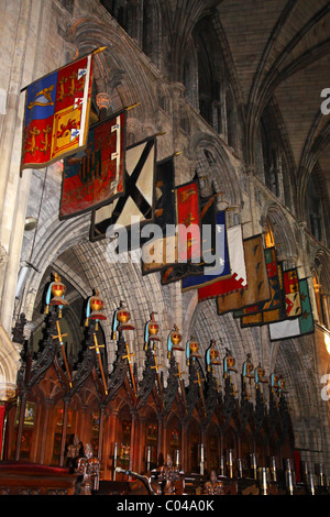 Saint Patrick's Cathedral Dublin, Flags Stock Photo