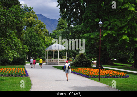 The Bandstand, Queenstown Gardens, Queenstown, Otago Region, South Island, New Zealand Stock Photo