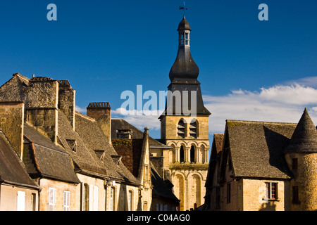 Typical French architecture in popular picturesque tourist destination of Sarlat in Dordogne, France Stock Photo