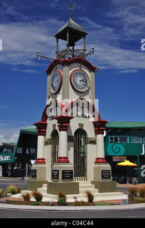 Hokitika Memorial Clocktower, Weld Street, Hokitika, Westland District, West Coast Region, South Island, New Zealand Stock Photo