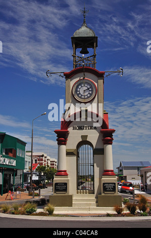 Hokitika Memorial Clocktower, Weld Street, Hokitika, Westland District, West Coast Region, South Island, New Zealand Stock Photo