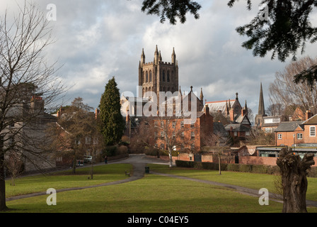 View of Hereford Cathedral from Castle Green