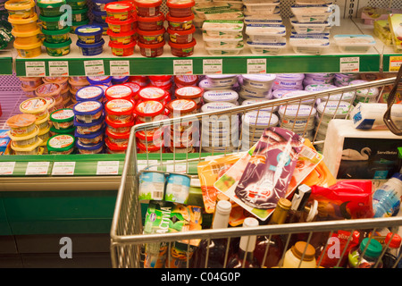 a shopping trolley full of food in a Tesco's supermarket in Carlisle,  cumbria, UK Stock Photo - Alamy