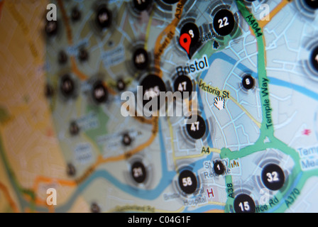 police.uk crime map of bristol Stock Photo - Alamy