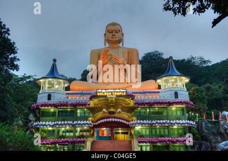 The Golden Temple (an ancient Buddhist temple build in caves) Dambulla Sri Lanka Stock Photo