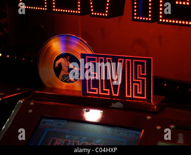 Elvis Presley jukebox neon sign Stock Photo